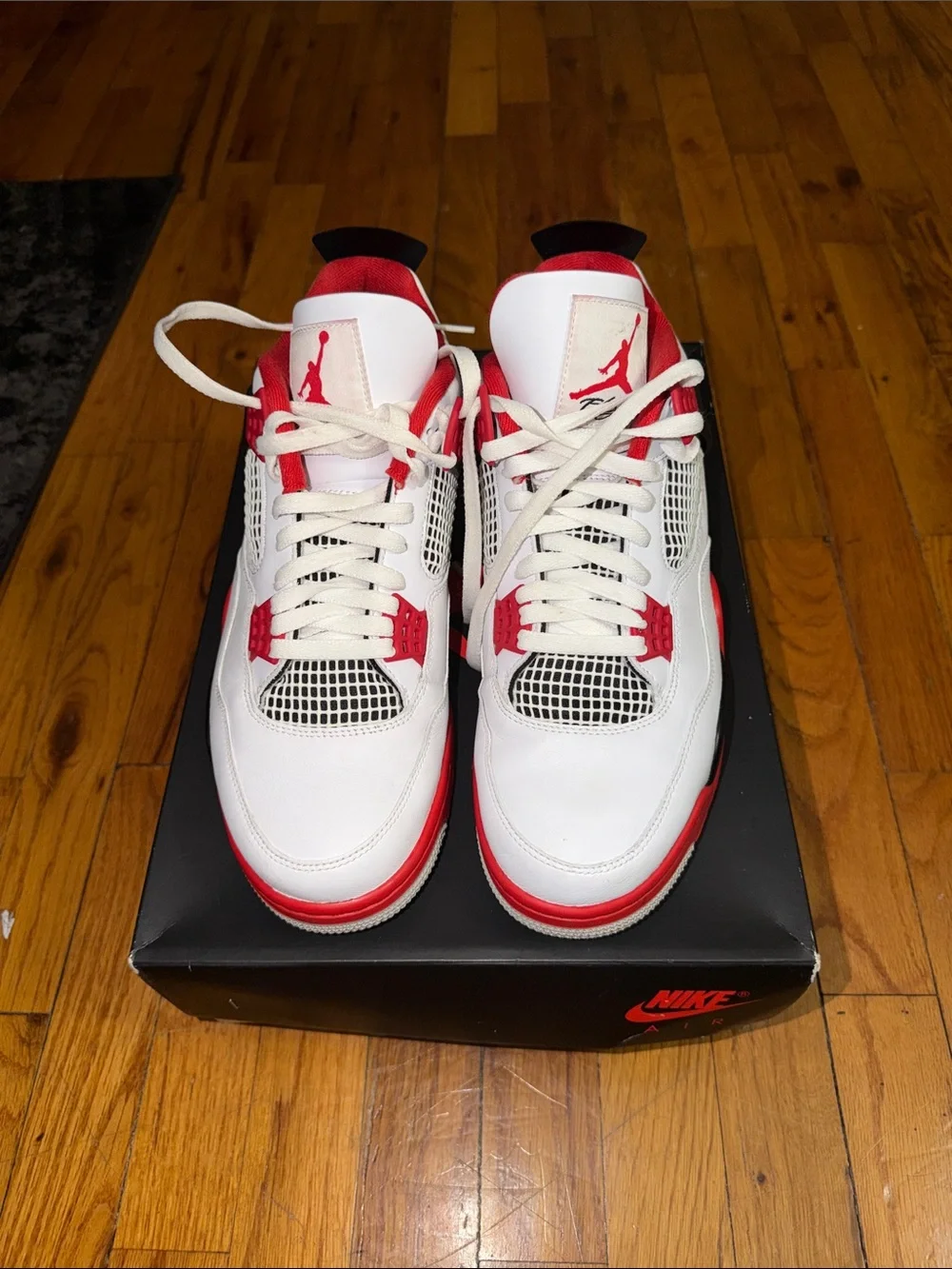 Jordan Retro Low-Top Sneakers in White and Red